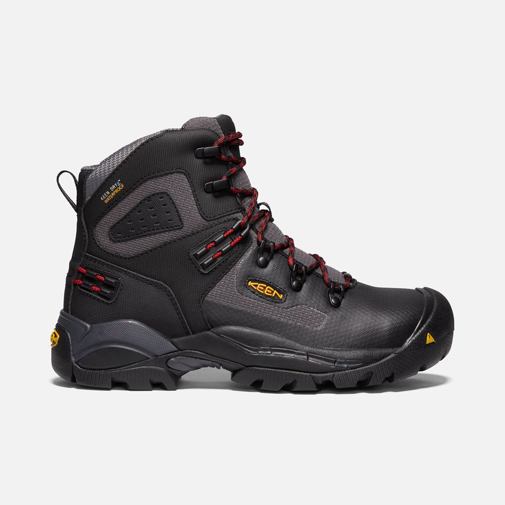 Keen Laarzen Heren Zwart - St. Paul 6" Wp (Carbon-Fiber Toe) - 37468-MWNO